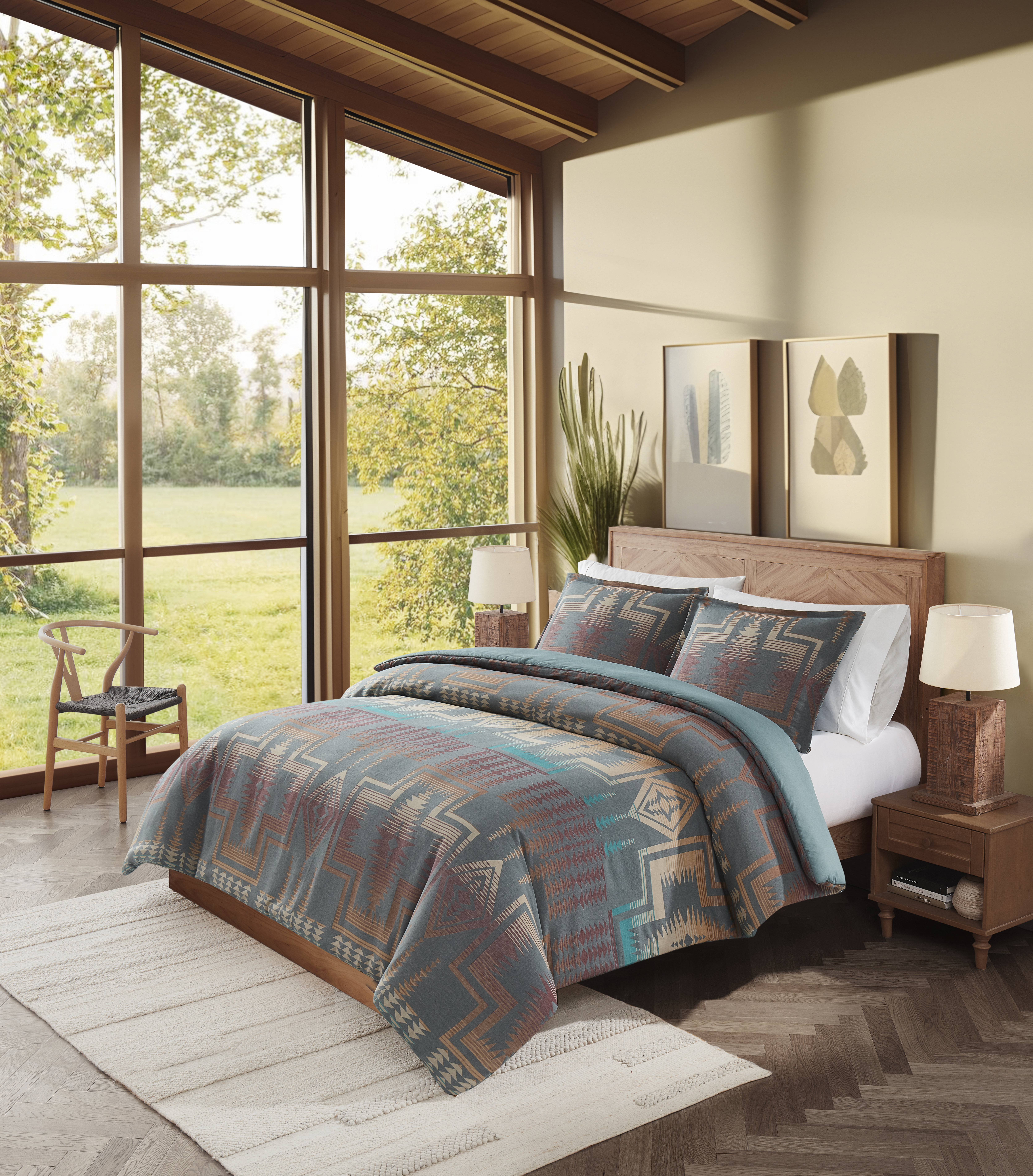 【PENDLETON】3PIECE COMFORTER SET Pendleton Harding Comforter Set Slate & Reviews | Wayfair